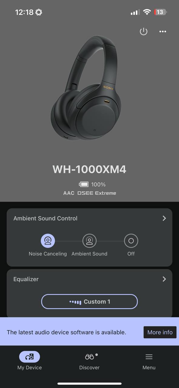 Sony Connect Settings